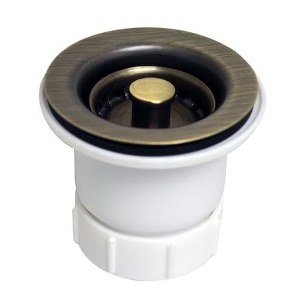 Whitehaus 2" Basket Strainer, Antique Brass WC2BASK-AB